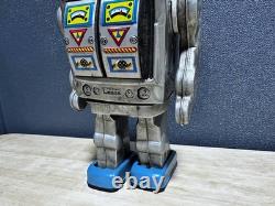 Vintage Tin Toy Robot Space Walkman Silver Electric Toy Showa Retro