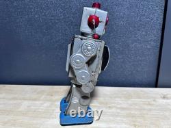 Vintage Tin Toy Robot Space Walkman Silver Electric Toy Showa Retro