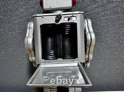Vintage Tin Toy Robot Space Walkman Silver Electric Toy Showa Retro