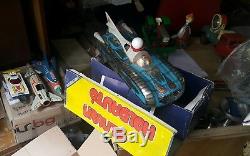 Vintage Tin Toy Space Car Vehicle Holdauto Lemezarugyar Batt. Operated Orig. Box