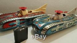 Vintage Tin Toy Space Car Vehicle Holdauto Lemezarugyar Batt. Operated Orig. Box