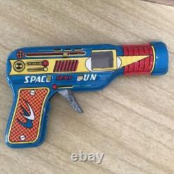 Vintage Tin Toy Space Gun 2Pcs Set Showa Retro Made in Japan