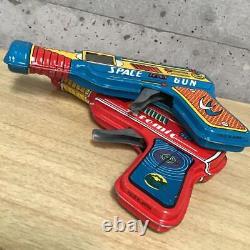 Vintage Tin Toy Space Gun 2Pcs Set Showa Retro Made in Japan