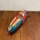 Vintage Tin Toy Space Rocket Collectible from Showa Era Retro Decor Showpiece
