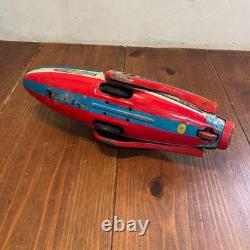 Vintage Tin Toy Space Rocket Collectible from Showa Era Retro Decor Showpiece