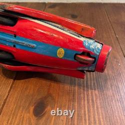 Vintage Tin Toy Space Rocket Collectible from Showa Era Retro Decor Showpiece