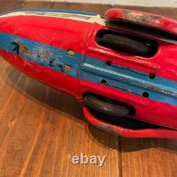 Vintage Tin Toy Space Rocket Collectible from Showa Era Retro Decor Showpiece