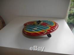Vintage Tinplate Flying Saucer Space Ship Z-101 Tin Toy Mettoy Rare B838