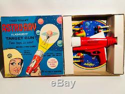 Vintage Toy Astro Ray Target Space Capsule Gun Chad Valley England Tin Battery