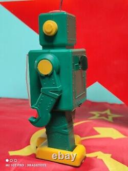 Vintage Toy Robot Space Program Soviet Era Cccp Ussr Wind Up + Key Rare Colours