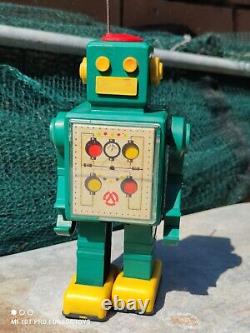 Vintage Toy Robot Space Program Soviet Era Cccp Ussr Wind Up + Key Rare Colours