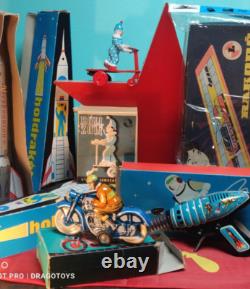 Vintage Toy Robot'pogot' Space Program Soviet Era Cccp Ussr Wind Up + Key Alien