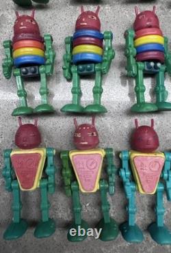 Vintage USSR Mini Robot Toy Collection Lot 24 Space Age Plastic Figures