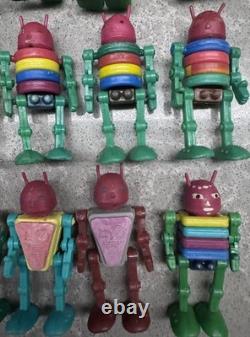 Vintage USSR Mini Robot Toy Collection Lot 24 Space Age Plastic Figures