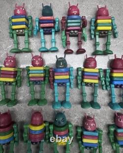 Vintage USSR Mini Robot Toy Collection Lot 24 Space Age Plastic Figures