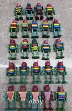 Vintage USSR Mini Robot Toy Collection Lot 24 Space Age Plastic Figures