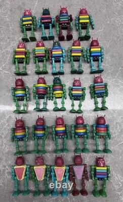 Vintage USSR Mini Robot Toy Collection Lot 24 Space Age Plastic Figures