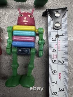 Vintage USSR Mini Robot Toy Collection Lot 24 Space Age Plastic Figures