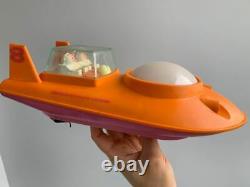 Vintage USSR Orange Plastic Toy Straume Soviet Lunokhod Spaceship Russian Space