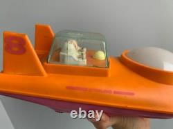Vintage USSR Orange Plastic Toy Straume Soviet Lunokhod Spaceship Russian Space