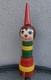 Vintage USSR Space Age Wooden Doll Funny Clown Pyramids Toy