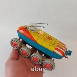 Vintage USSR Space Rover Battery Tin Toy MoonWalker Cosmos Soviet 60s Works