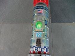 Vintage United States Litho Battery Apollo 12 Space Rocket Tin Toy, Japan
