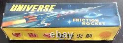 Vintage Universe Rocket Space Toy Friction Tin Toy Vintage Mib China