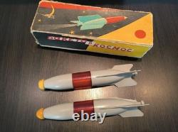 Vintage Very Rare Plastic Toy Space Rocket USSR CCCP With BOX