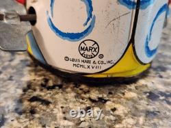 Vintage WORKING 1968 Marx Moon Creature Tin Wind Up Toy #942 and Helicopter