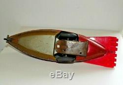 Vintage Wells Brimtoy 194 Space Ship Rocket 1953-54 Rare Tinplate Toy D451