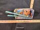 Vintage Wind Up Space Ship On Jumping Bridge/ Road Litho Tin Toy Japan