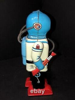 Vintage Wind-up Robot Tin Tom Toy Inter Planet Space Captain Japan Wow 7th Made