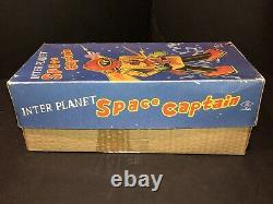 Vintage Wind-up Robot Tin Tom Toy Inter Planet Space Captain Japan Wow 7th Made