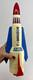 Vintage Wonder-L Space Rocket Japan Battery Powered Toy with Box 1960s Lights Work