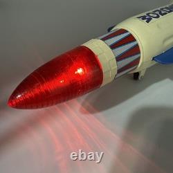 Vintage Wonder-L Space Rocket Japan Battery Powered Toy with Box 1960s Lights Work
