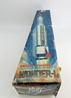 Vintage Wonder-L Space Rocket Japan Battery Powered Toy with Box 1960s Lights Work Vintage Wonder-L Space Rocket Japan Battery Powered Toy with Box 1960s Lights Work