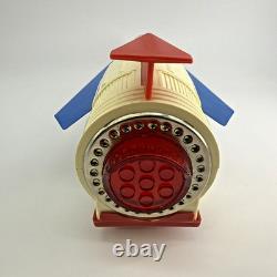 Vintage Wonder-L Space Rocket Japan Battery Powered Toy with Box 1960s Lights Work