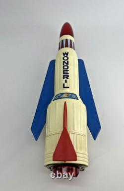 Vintage Wonder-L Space Rocket Japan Battery Powered Toy with Box 1960s Lights Work