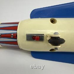 Vintage Wonder-L Space Rocket Japan Battery Powered Toy with Box 1960s Lights Work