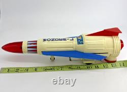 Vintage Wonder-L Space Rocket Japan Battery Powered Toy with Box 1960s Lights Work