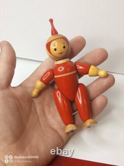 Vintage Wooden Doll Cosmonaut-Astronaut Made in USSR. Space toy