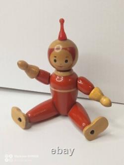 Vintage Wooden Doll Cosmonaut-Astronaut Made in USSR. Space toy