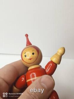 Vintage Wooden Doll Cosmonaut-Astronaut Made in USSR. Space toy