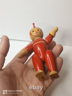 Vintage Wooden Doll Cosmonaut-Astronaut Made in USSR. Space toy