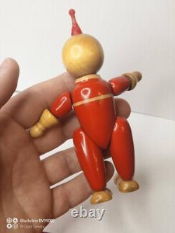 Vintage Wooden Doll Cosmonaut-Astronaut Made in USSR. Space toy