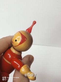 Vintage Wooden Doll Cosmonaut-Astronaut Made in USSR. Space toy