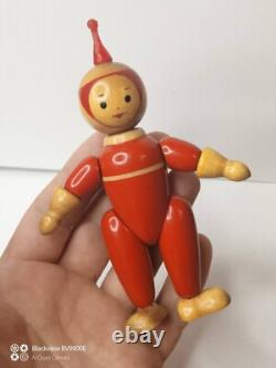 Vintage Wooden Doll Cosmonaut-Astronaut Made in USSR. Space toy