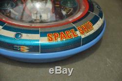 Vintage X-5 Space Ship MT Trademark Battery Litho Tin Toy, Japan