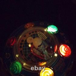 Vintage X-7 SPACE SHIP UFO High Mecha Series TIN Toy Masudaya Working From Japan